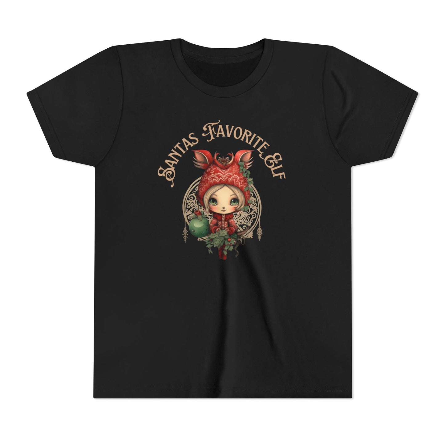 Keep the Christmas Spirit Alive with Santa's Favorite Elf Youth Tee - Soft and Sustainable Fabric