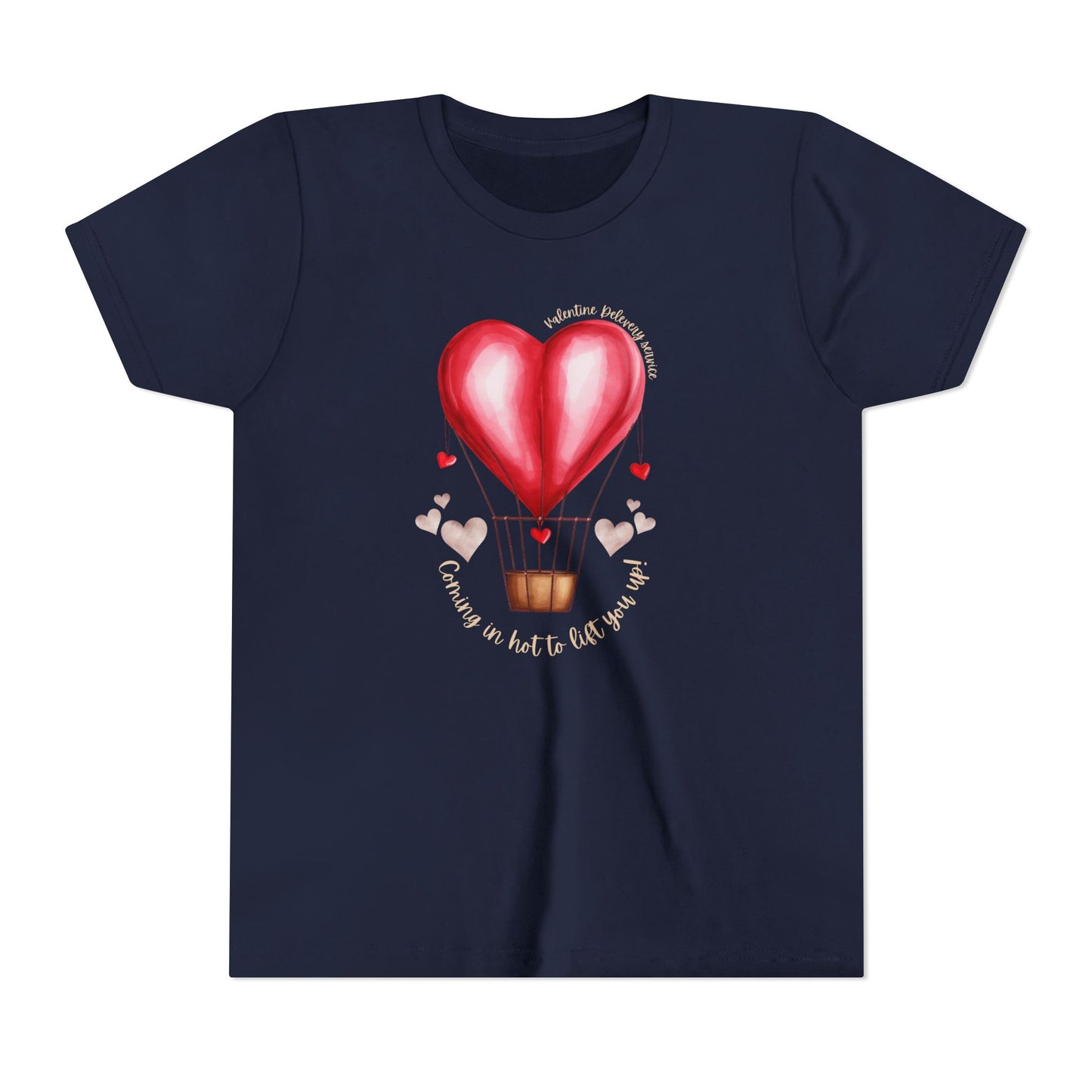 Valentine's Day Hot Air Balloon Youth Tee - Short Sleeve