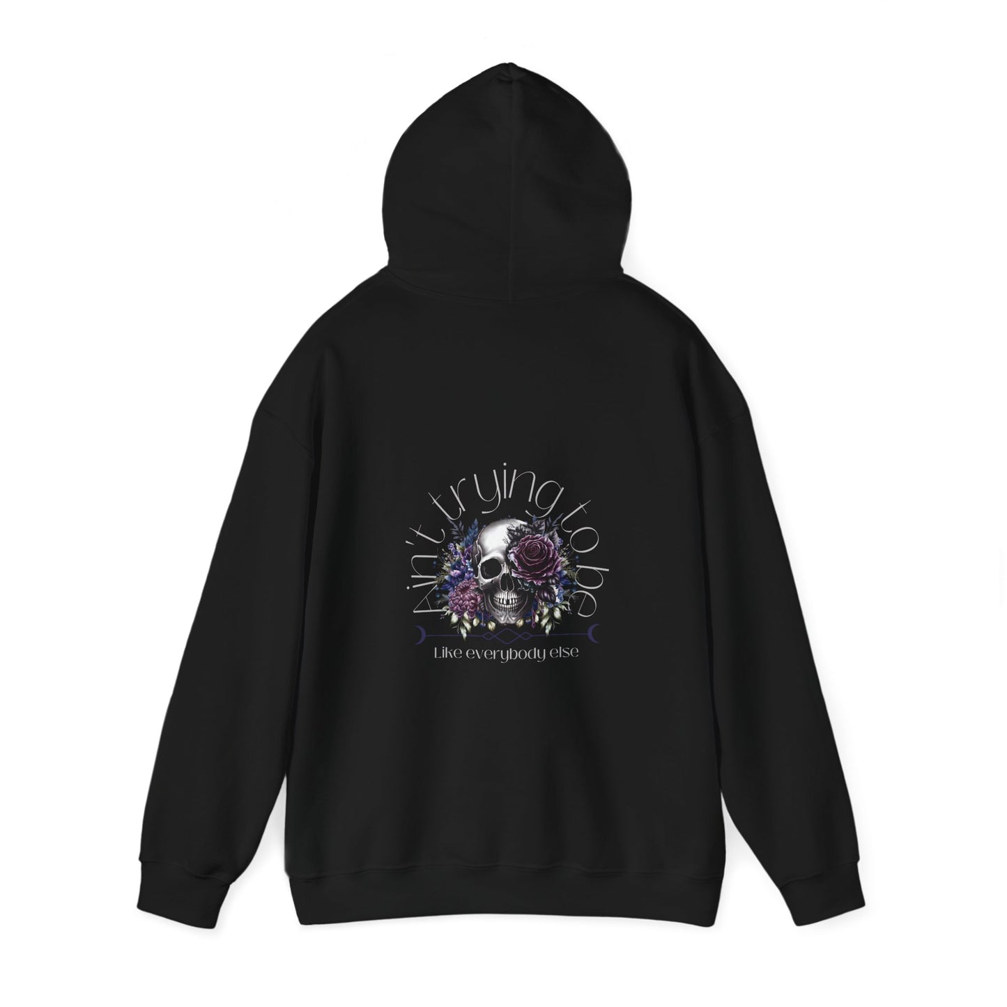 Make a statement with our Aint Trying Unisex Heavy Blend™ Hooded Sweatshirt in various colors