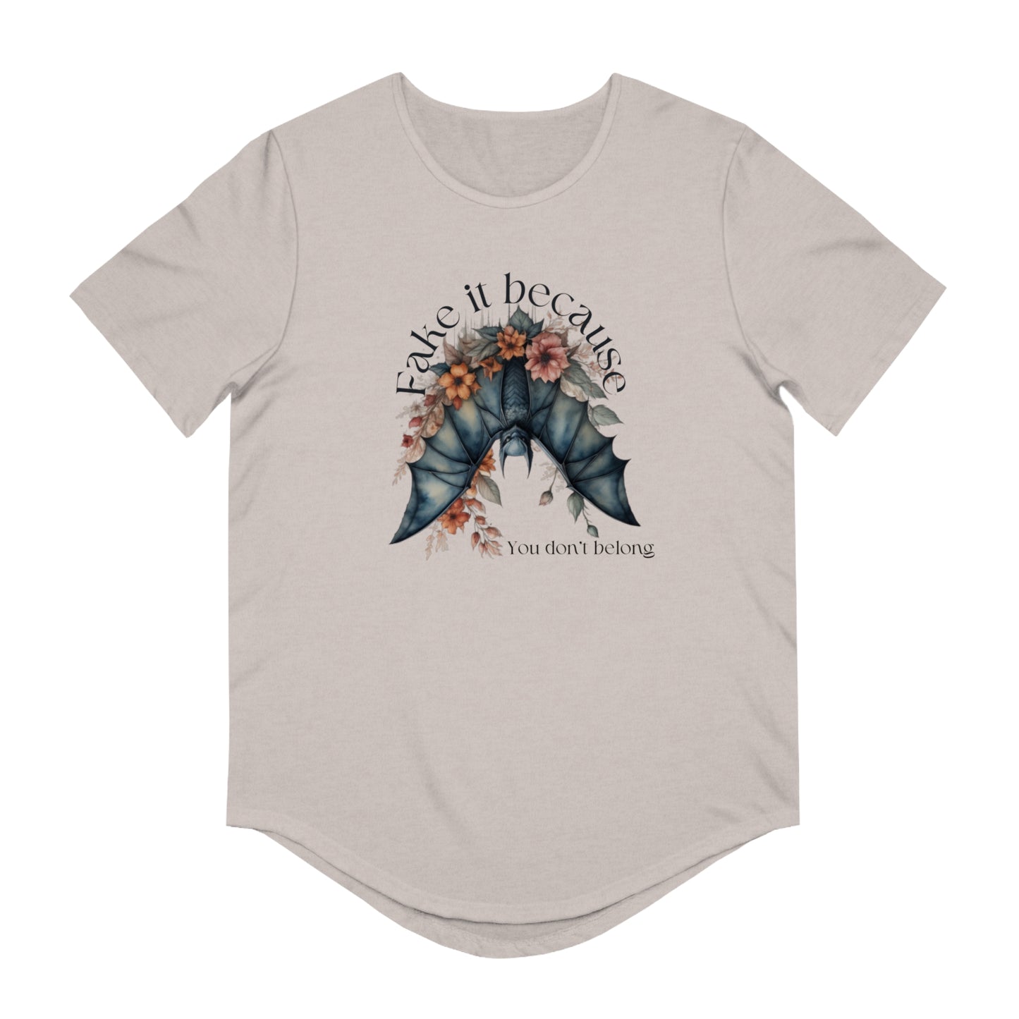 Gothic Floral Bat Men's Tee