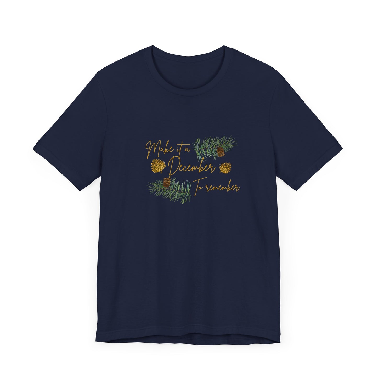 December Delight Unisex Tee | Christmas Tree Sprigs | 100% Cotton Lightweight Fabric