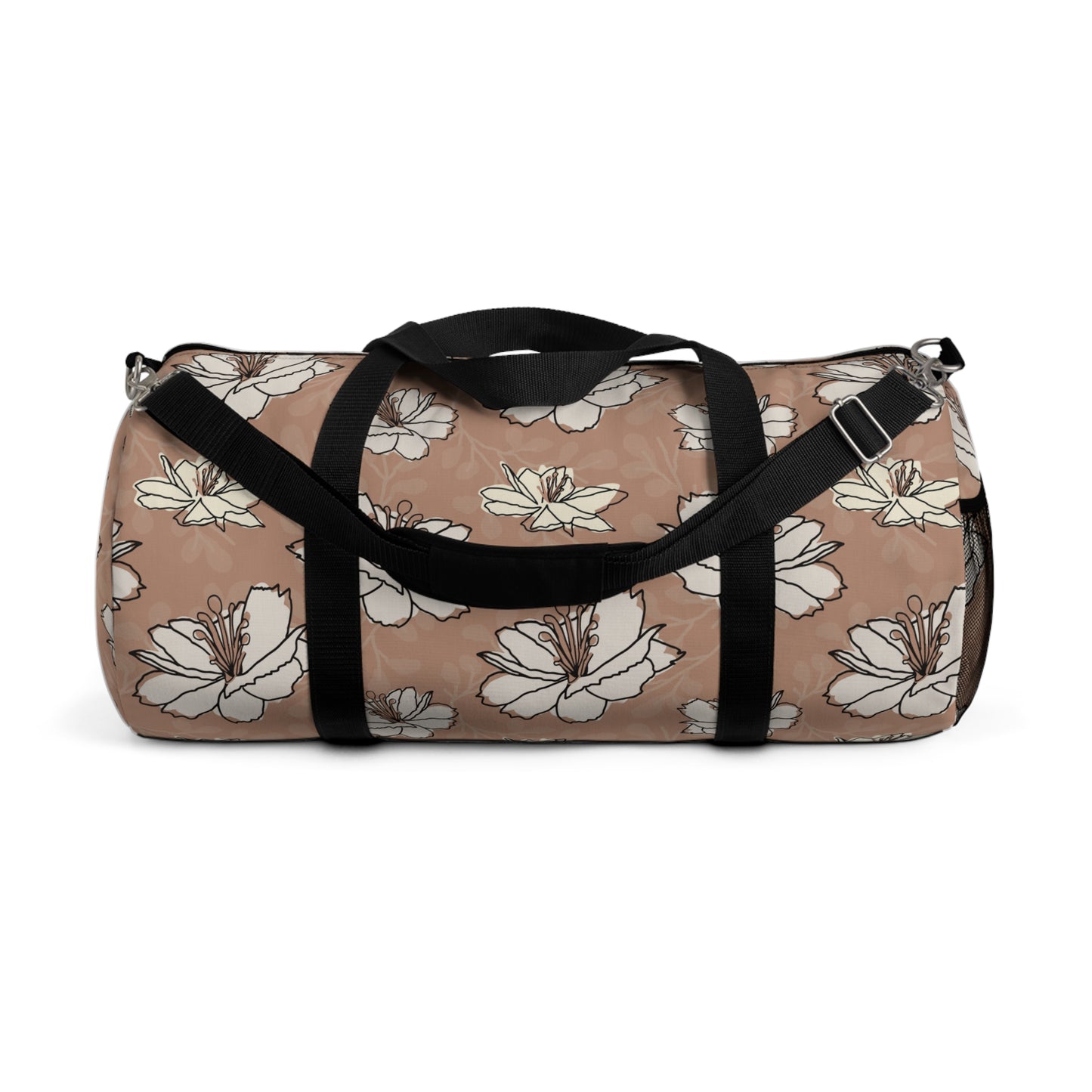 Pink Lily Floral Duffle Bag