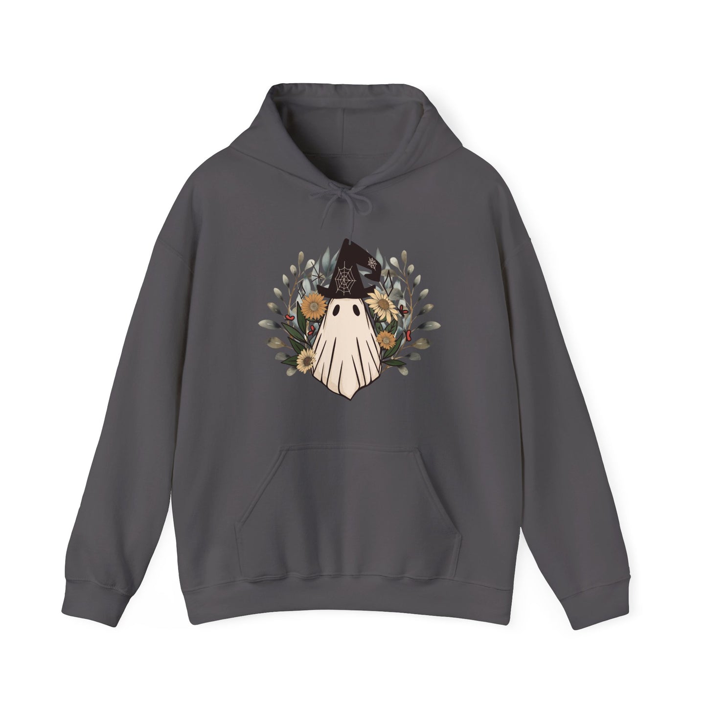 Stay Warm in Style with the Retro Ghost Unisex Heavy Blend™ Hooded Sweatshirt