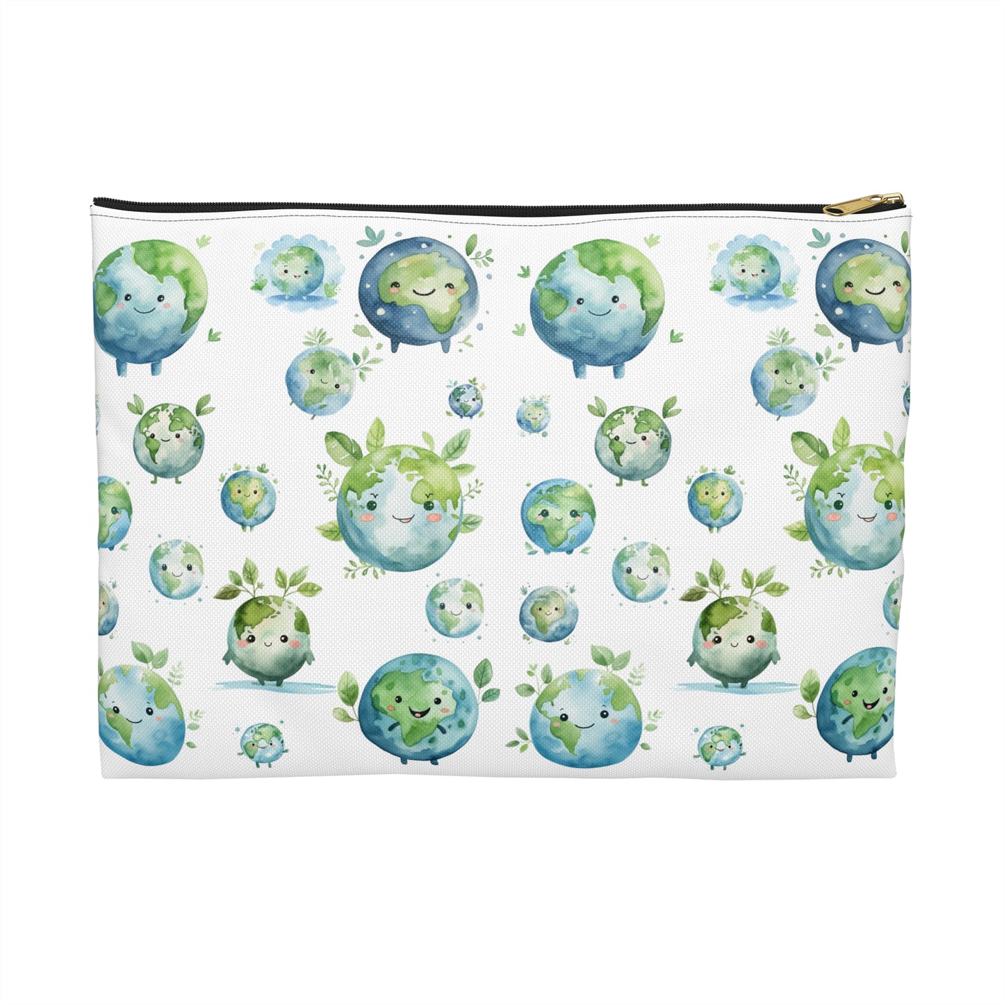 Save the Earth Accessory Pouch in Various Sizes | Earth Day Gift | Sustainable Zipper Bag