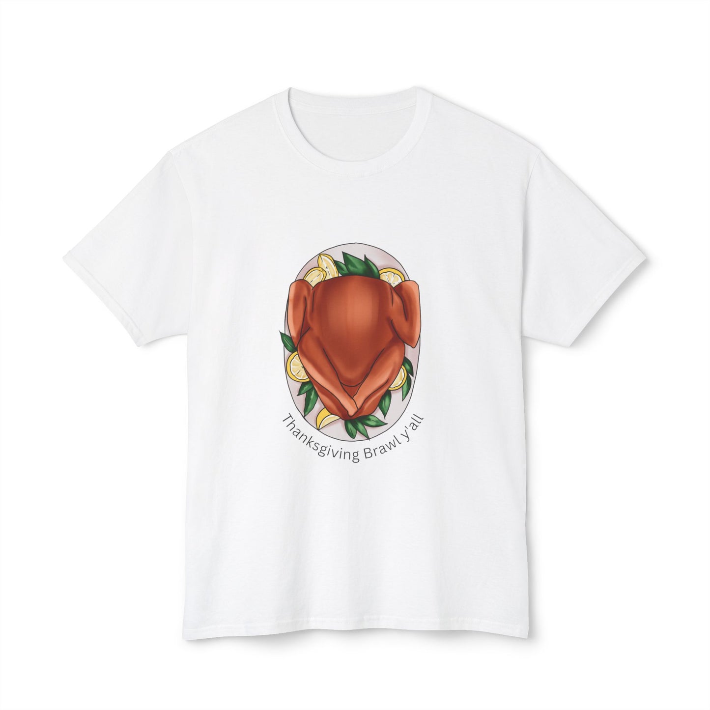 Thanksgiving Brawl Y'all Unisex Relaxed Turkey T-Shirt - Soft and Comfortable Tee for Effortless Style