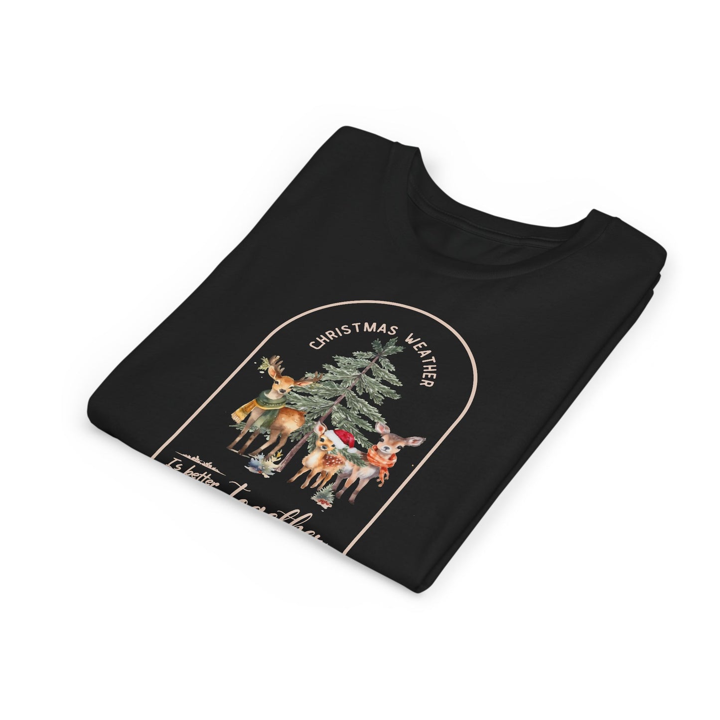 Deck the Halls with This Christmas Weather is Better Together Youth Tee!