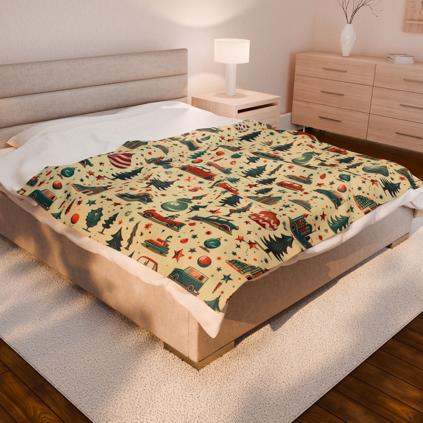 Luxuriously Soft Vintage Vehicle Plush Blanket - Perfect Gift for Friends and Family