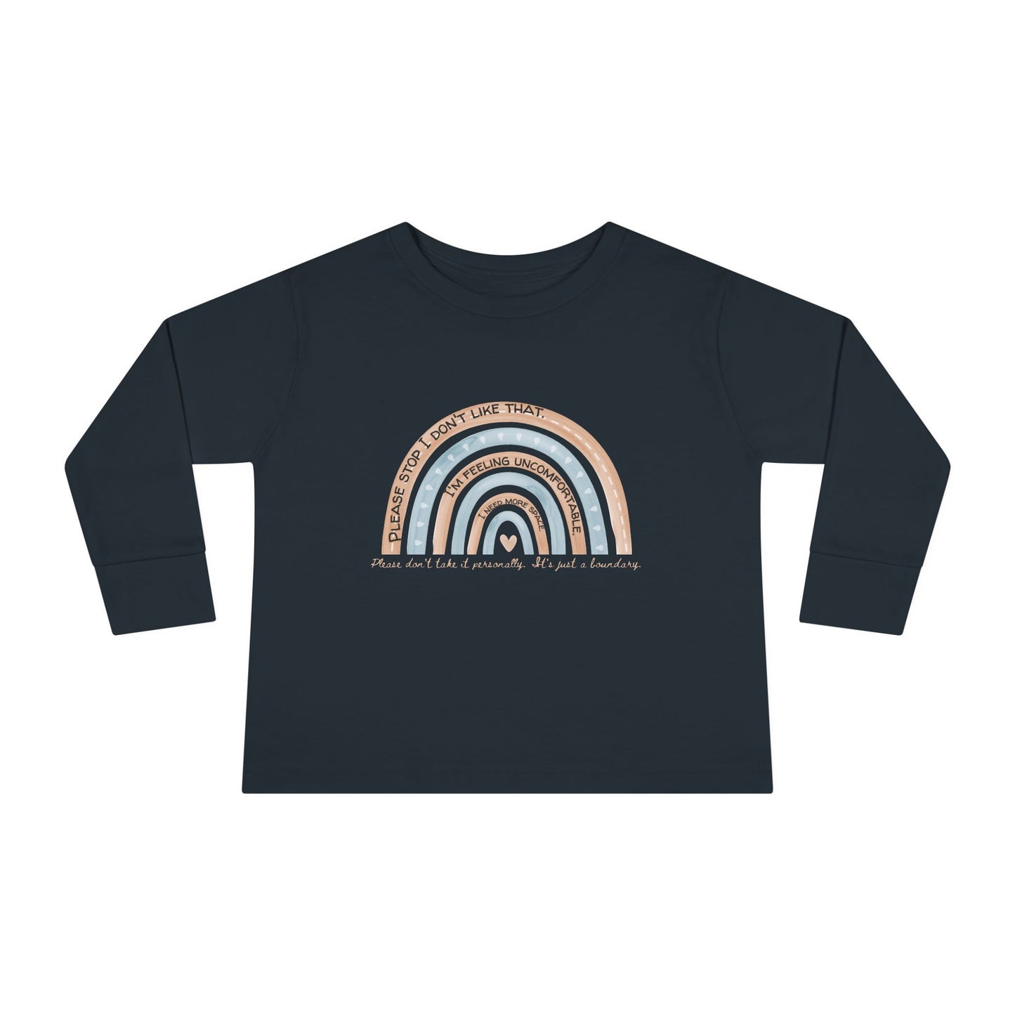 Autism Awareness Toddler Long Sleeve Tee: Boundary Awareness Design