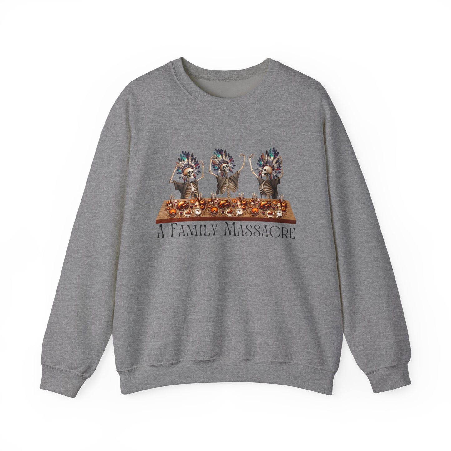 Ethically Made & Durable Unisex Crewneck Sweatshirt | Family Massacre Design