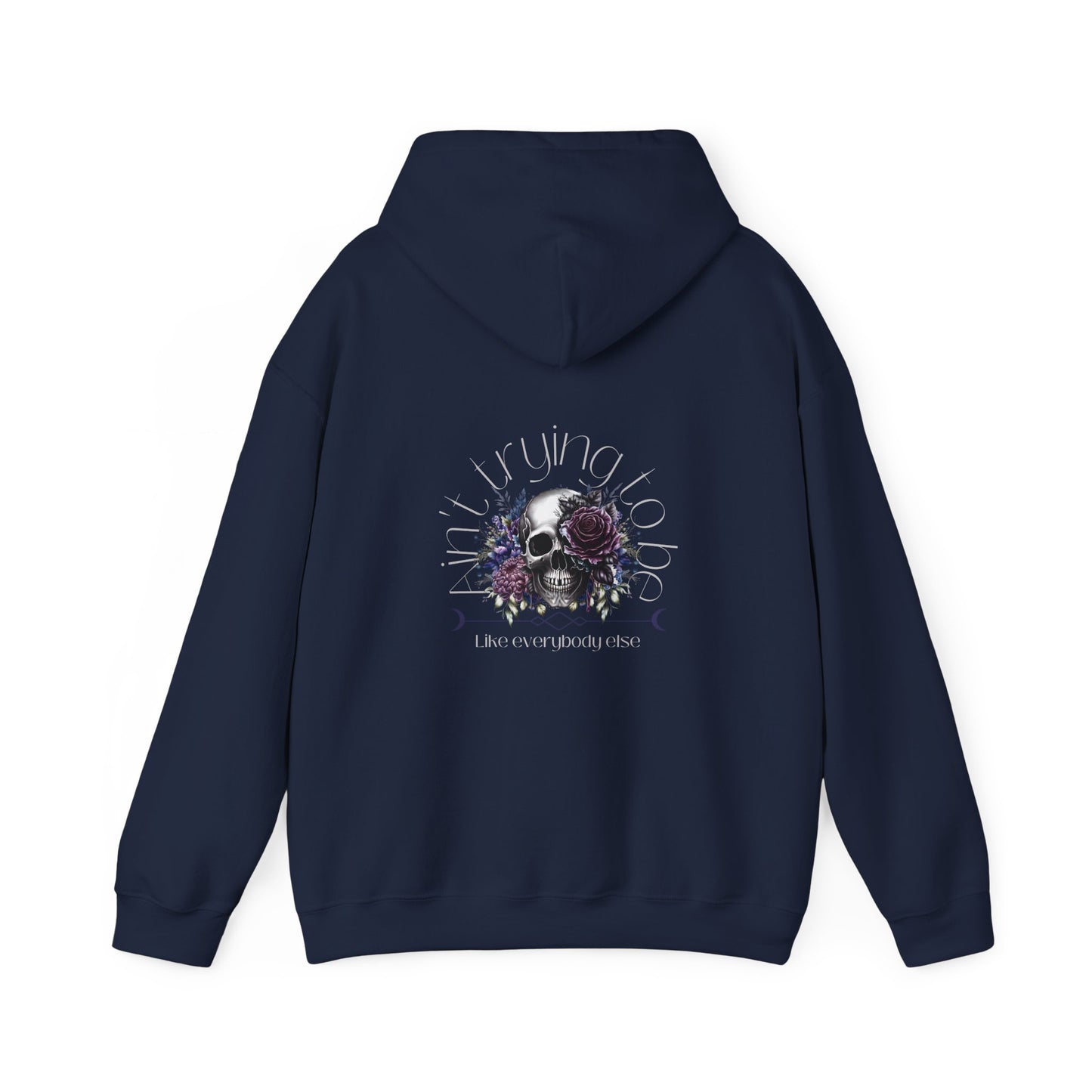 Make a statement with our Aint Trying Unisex Heavy Blend™ Hooded Sweatshirt in various colors