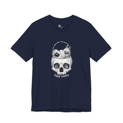 Skull with Nesting Birds T-Shirt | Gothic Illustration tee