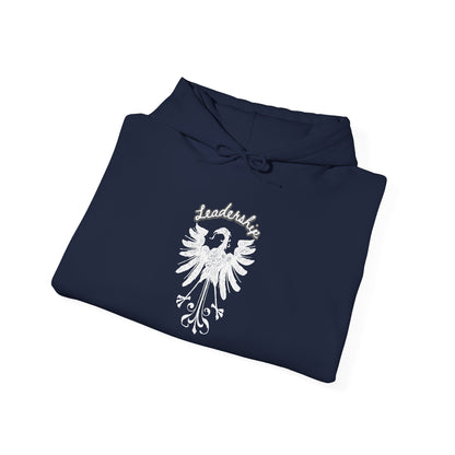 Black Heraldic Eagle crest Hoodie | Inspirational back text hoodie