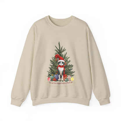Spread the Laughter this Christmas with our Big Balls Christmas Cat Sweatshirt | Unisex Comfort and Style