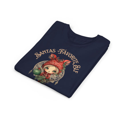 Keep the Christmas Spirit Alive with Santa's Favorite Elf Youth Tee - Soft and Sustainable Fabric