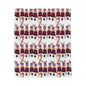 Snuggle up in Holiday Style - Candy Canes and Nutcrackers Velveteen Plush Blanket | Christmas Gift Idea