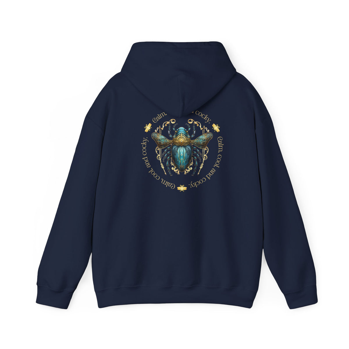 Blue Bee Illustration Hoodie | Honey Bee Circle Graphic