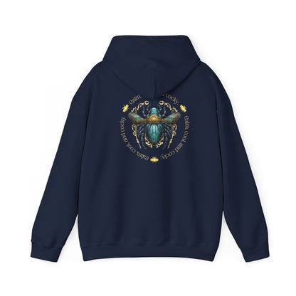 Blue Bee Illustration Hoodie | Honey Bee Circle Graphic