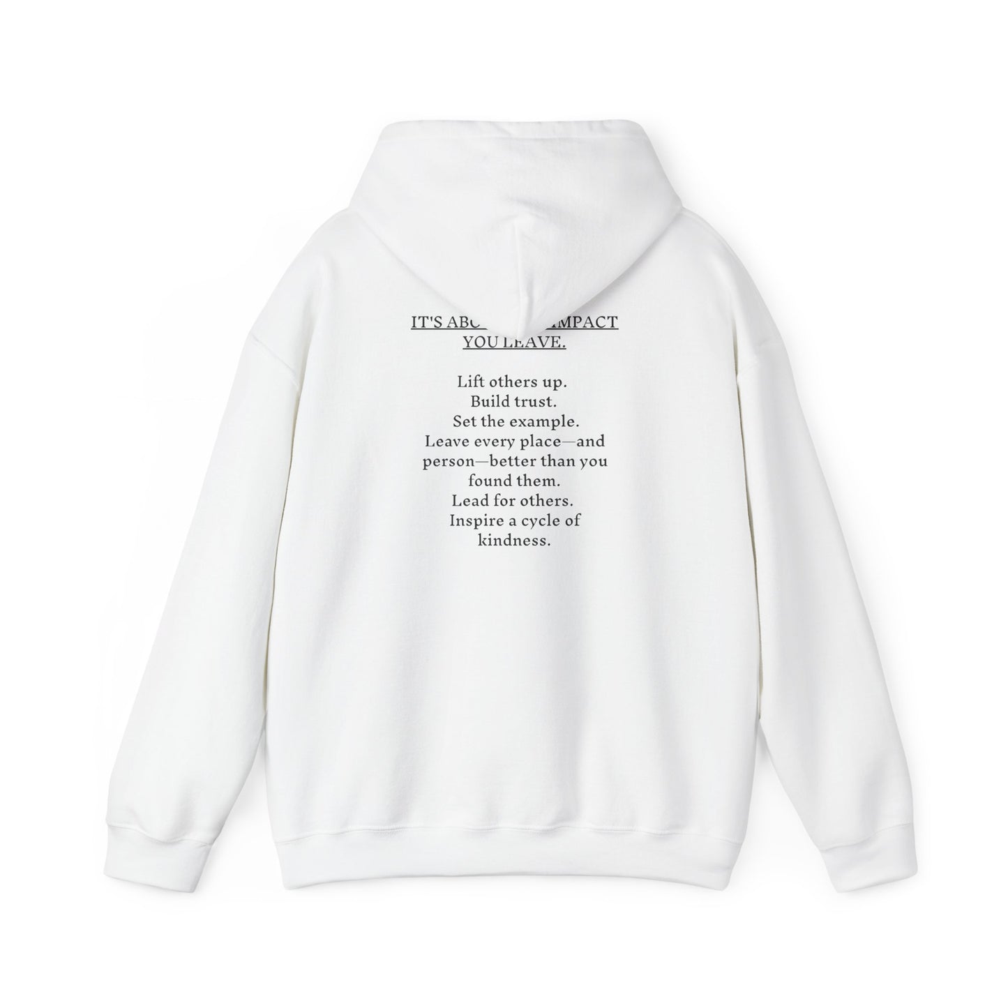 Black Heraldic Eagle crest Hoodie | Inspirational back text hoodie