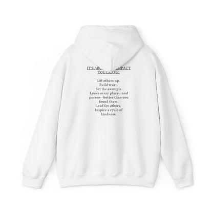 Black Heraldic Eagle crest Hoodie | Inspirational back text hoodie