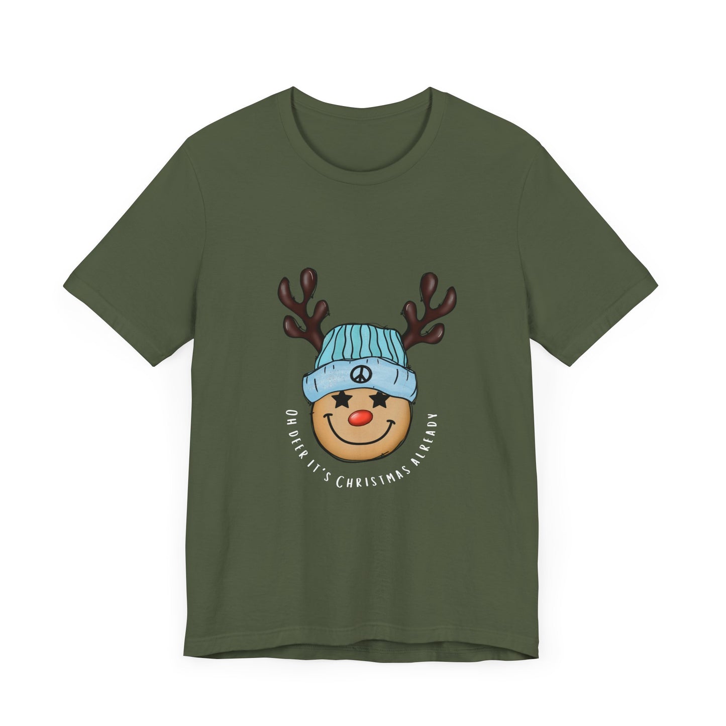 Festive Christmas Deer Design Women's Relaxed T-Shirt - Cozy and Stylish Holiday Tee