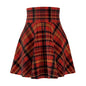 Stylish Pumpkin Tartan Women's Skater Skirt - Handcrafted by https://croigormllc.com
