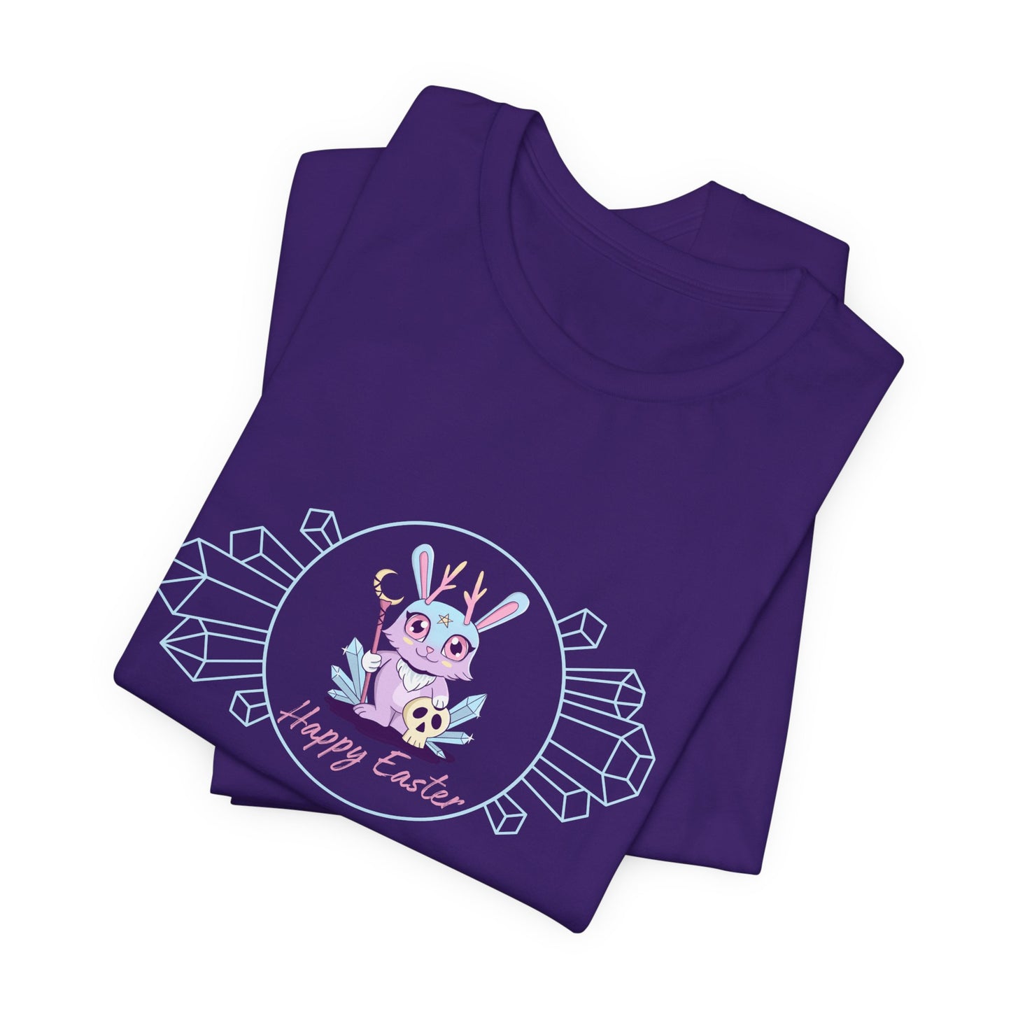 Jackalope Happy Easter Crystal Unisex Tee  I Soft Cotton & Quality Print I Stylish Fit