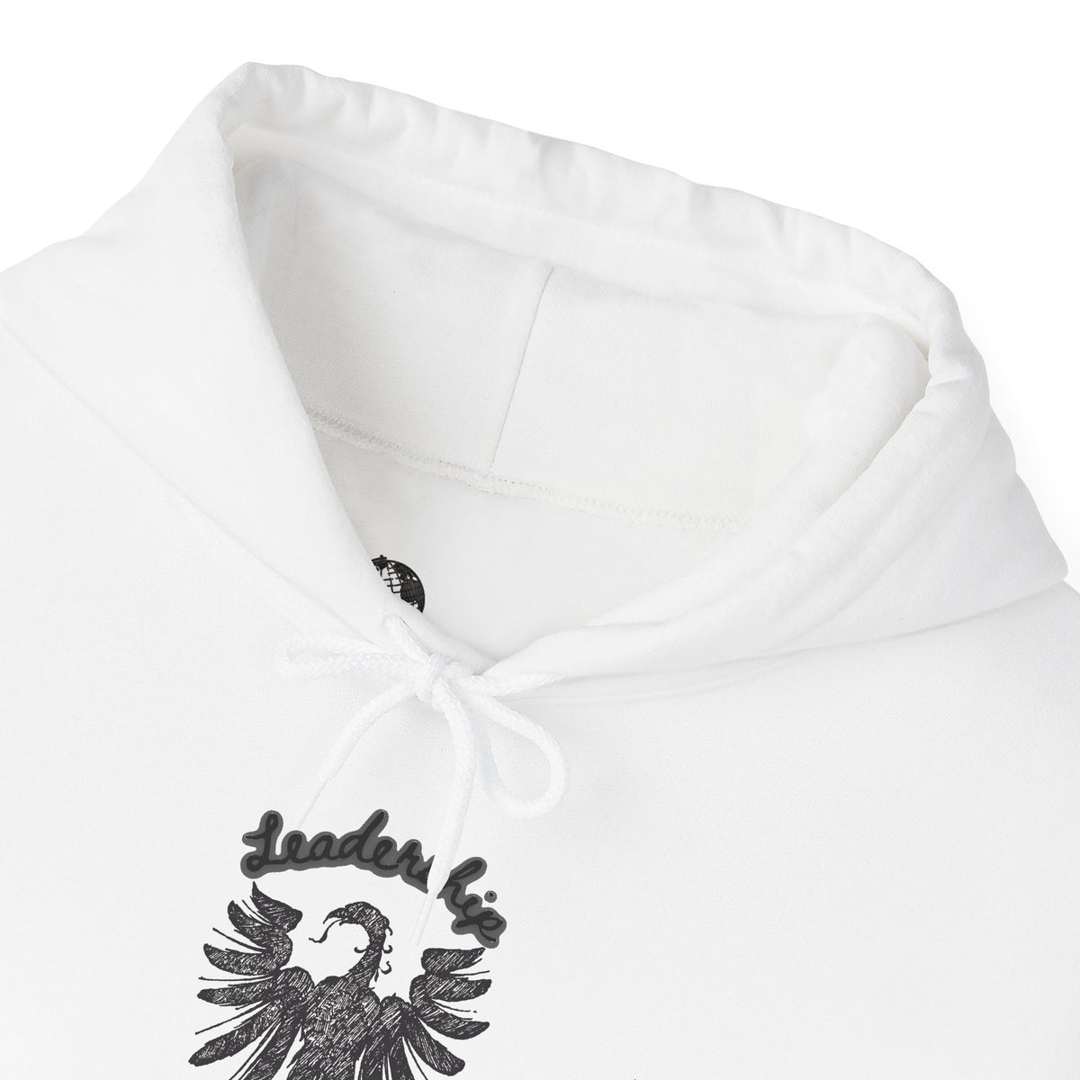 Black Heraldic Eagle crest Hoodie | Inspirational back text hoodie