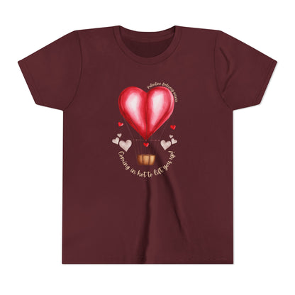 Valentine's Day Hot Air Balloon Youth Tee - Short Sleeve