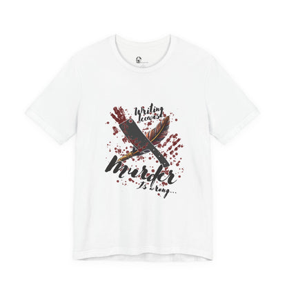 Murder Is Art tee | Bloody Knife & Paintbrush Illustration