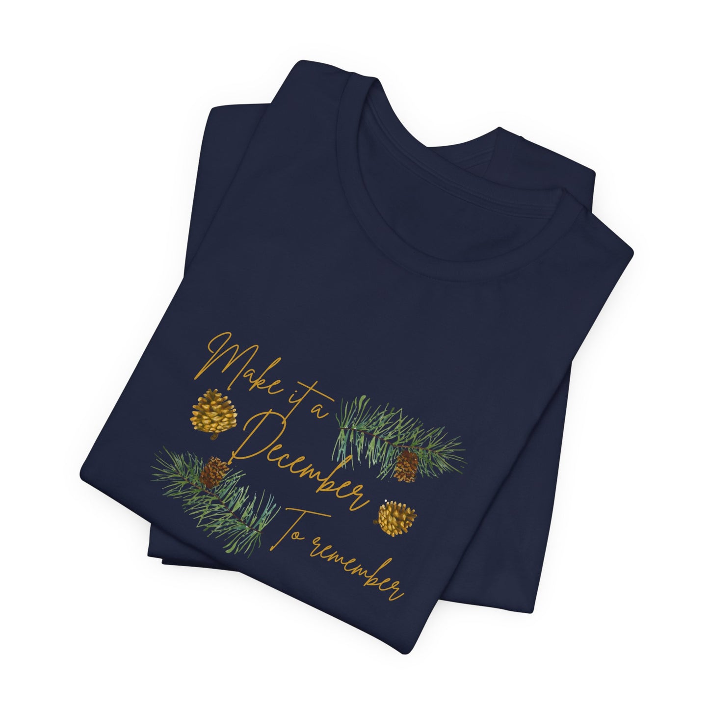 December Delight Unisex Tee | Christmas Tree Sprigs | 100% Cotton Lightweight Fabric