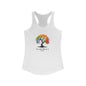 Racerback Tank with Rainbow Bonsai Tree Print - Empowering All Minds - High-Quality and Sporty Style