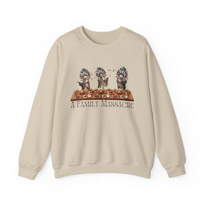 Ethically Made & Durable Unisex Crewneck Sweatshirt | Family Massacre Design
