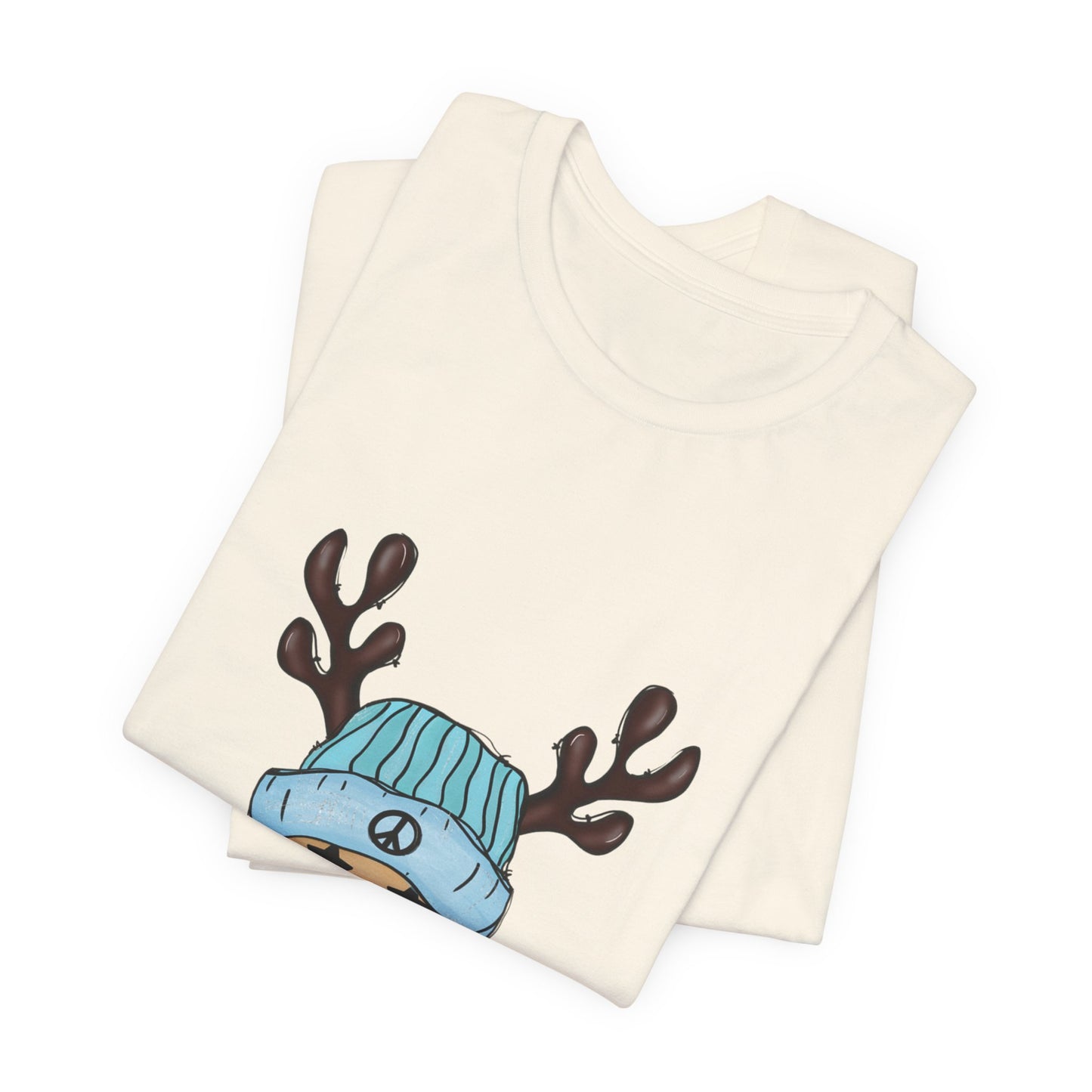 Festive Christmas Deer Design Women's Relaxed T-Shirt - Cozy and Stylish Holiday Tee