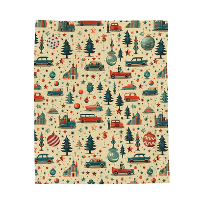 Luxuriously Soft Vintage Vehicle Plush Blanket - Perfect Gift for Friends and Family