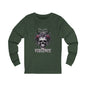 Gothic Floral Skull Long Sleeve Tee - Unisex Jersey Shirt for Edgy Fashion Enthusiasts