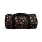 Skeleton and Poinsetta Christmas Duffle Bag - Lightweight Custom Printed Gym Bag for Holiday Cheer