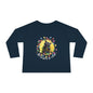 Whimsical Christmas Cat Toddler Long Sleeve Tee - A Festive Tangle of Fun!