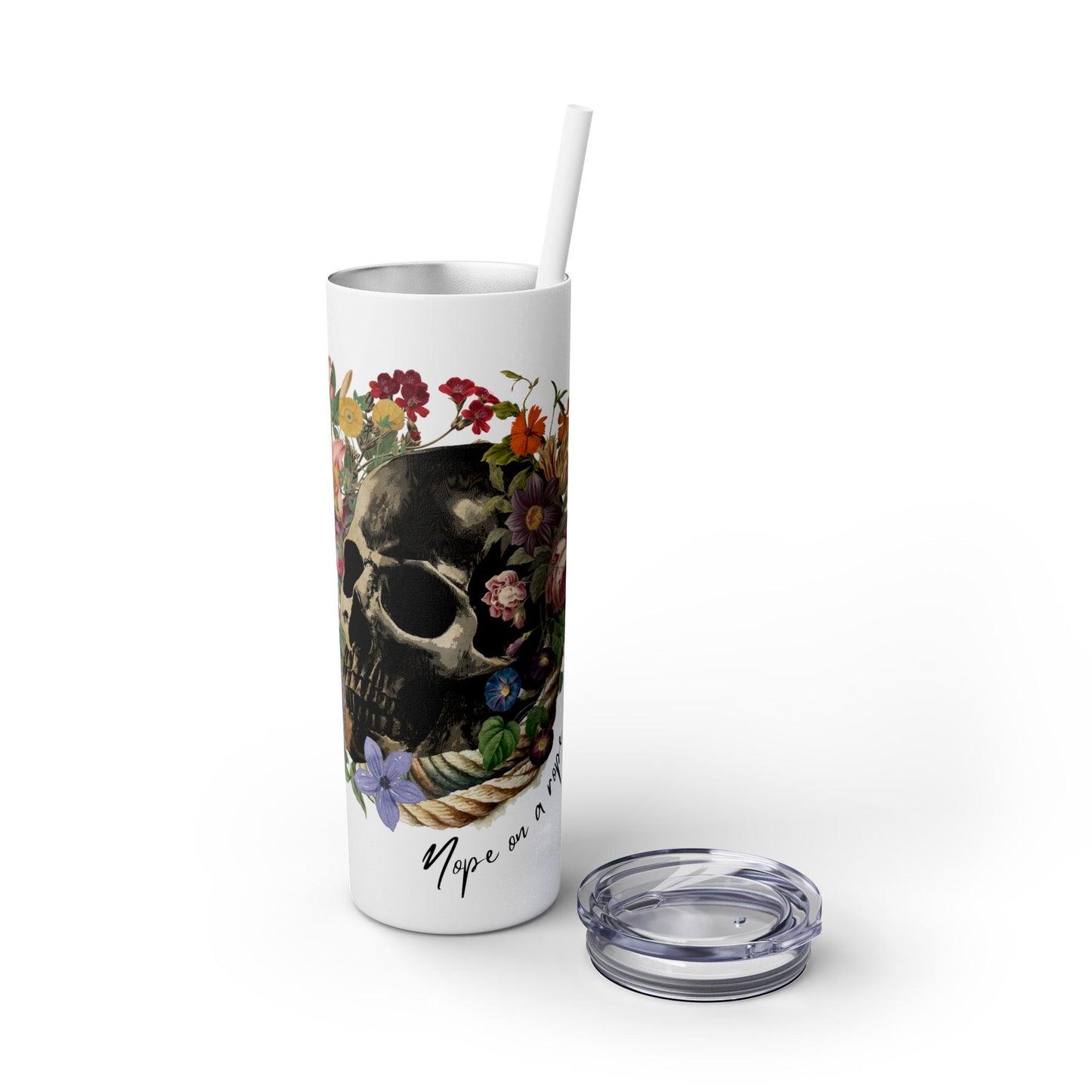 Chic 20oz Maars Skinny Tumbler with Straw - BPA-Free, Hot 12H & Cold 24H - Perfect for Every Sip