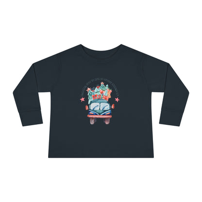 Joyful Christmas Truck Toddler Long Sleeve Tee – Hauling Presents & Holiday Cheer!