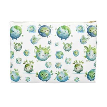 Save the Earth Accessory Pouch in Various Sizes | Earth Day Gift | Sustainable Zipper Bag