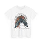 Premium Comfort meets Gothic Style: Fake It Floral Bat Unisex Heavy Cotton Tee