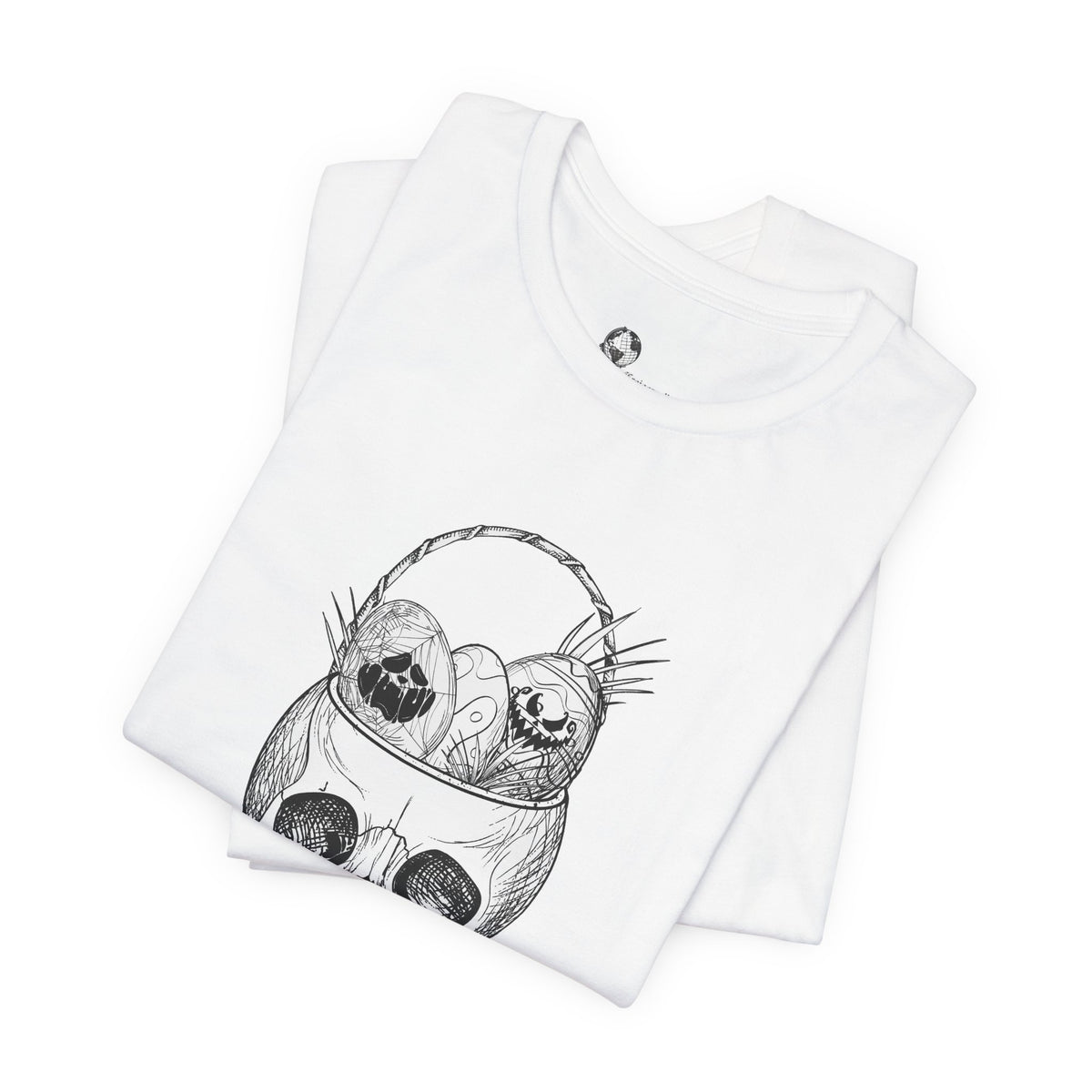 Skull with Nesting Birds T-Shirt | Gothic Illustration tee