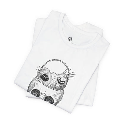 Skull with Nesting Birds T-Shirt | Gothic Illustration tee