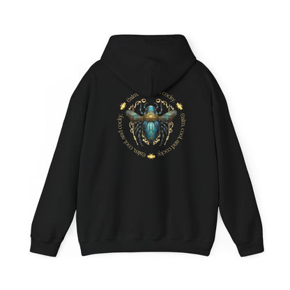 Blue Bee Illustration Hoodie | Honey Bee Circle Graphic
