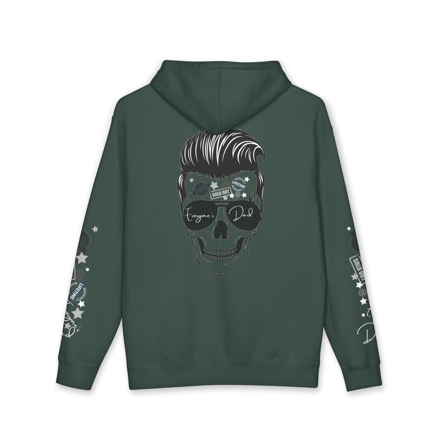 Skull Sunglasses Hoodie — Retro Pompadour Skull Pullover