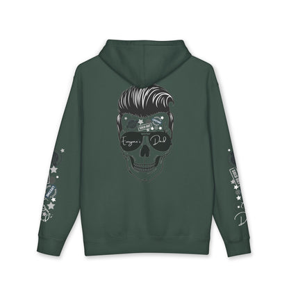 Skull Sunglasses Hoodie — Retro Pompadour Skull Pullover
