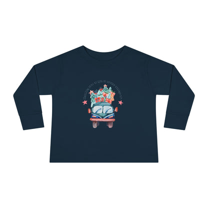 Joyful Christmas Truck Toddler Long Sleeve Tee – Hauling Presents & Holiday Cheer!