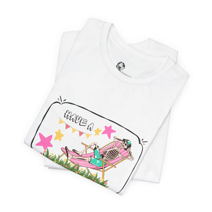 Have a Nice Day Lounge Chair Illustration T-Shirt | Retro Summer Stars
