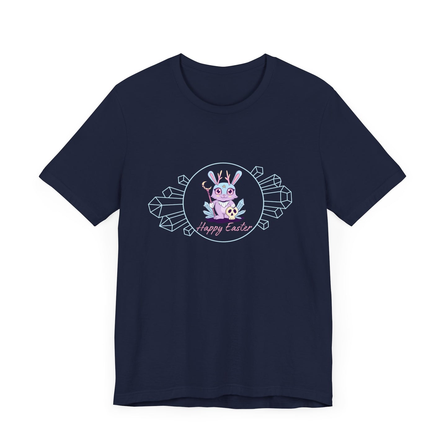 Jackalope Happy Easter Crystal Unisex Tee  I Soft Cotton & Quality Print I Stylish Fit