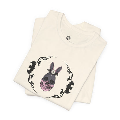 Donkey Skull Illustration Tee | Floral Frame, Gothic Animal Art